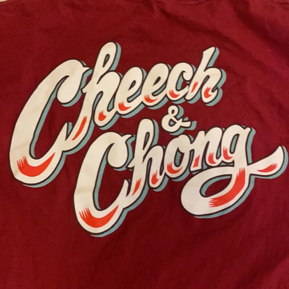 Burgundy cheech and Chong long sleeve - Picture 3 of 4